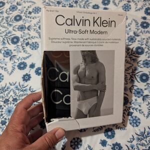 Calvin Klein Underwear Black Ultra-Soft Modern Briefs